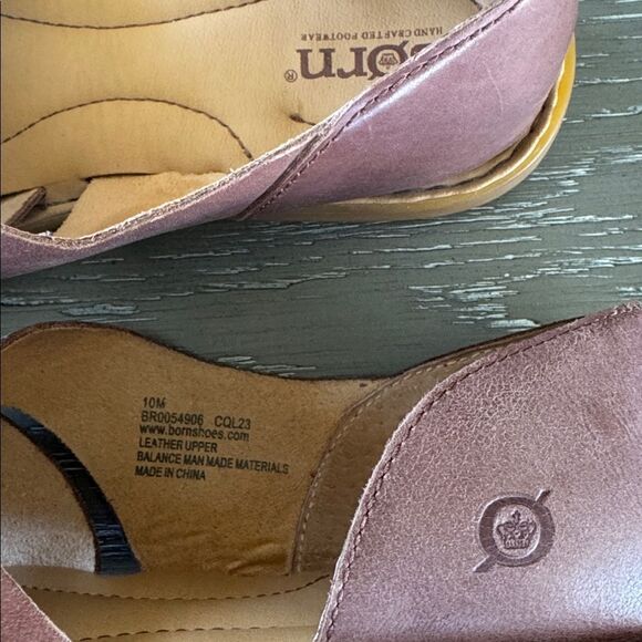 Born ITHICA Chestnut Leather Slip-On Crisscross Open Toe Casual Sandals Size 10M - Picture 5 of 12